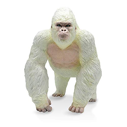 RECUR Giocattoli Albino Gorilla Toys - Realistico Dipinto a Mano Gorilla Regalo per Collezionisti e Ragazzi Bambini 3+