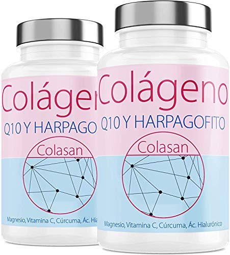 Collagene Con Magnesio | Vitamina C | Acido ialuronico + Q10 | Curcuma | Hárpago | Vitamina D3 (180 COMP)