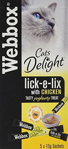 Webbox Cats Delight Lick-e-Lix Pollo, 15 g, confezione da 10