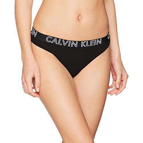 Calvin Klein Thong 636E, Tanga Donna, Nero (Black 001), 34 (Taglia Produttore: X-Small)