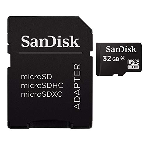 SanDisk Scheda di Memoria MicroSDHC 32 GB Classe 4 con Adattatore SD