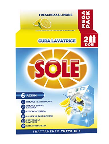 Sole Cura Lavatrice Freschezza Limone, Confezione con 2 Flaconi da 250 ml