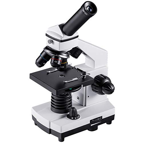 Microscopio Monoculare per Bambini Studenti,Ingrandimenti di 200-2000X Volte Microscopio Potente Biologico Istruttivo, con Adattatore per Cellulare, Otturatore a Cavo, Borsa da Trasporto,Vetrini(15)