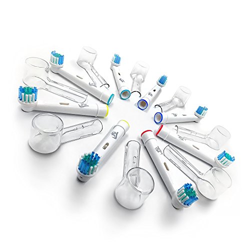 8 Testine di Ricambio Oral B Compatibili Precision Clean Generiche 3AG + 8 Copritestine di Protezione Igienici per spazzolino elettrico Oral-B Sensitive, Professional Care, Vitality, ecc