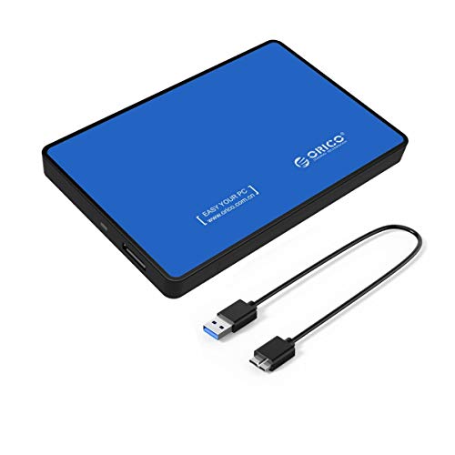 ORICO Case Esterno USB 3.0 per Hard Disk SATA III da 2,5'' per HDD o SSD - Blu