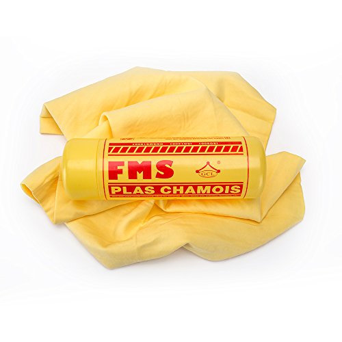 FMS Spessi Panno in Pelle di Daino Sintetica per Asciugatura Asciugamano Scamosciato Assorbente Morbido Grande 64x43cm -1 Pezzi