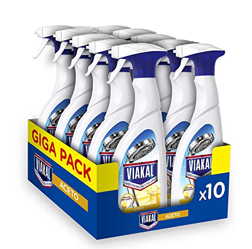 Viakal Detersivo Anticalcare Spray Aceto, Maxi Formato 10 Pezzi da 515 ml