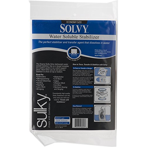Sulky - Stabilizzatore idrosolubile Solvy, 2,7 m x 49,5 cm