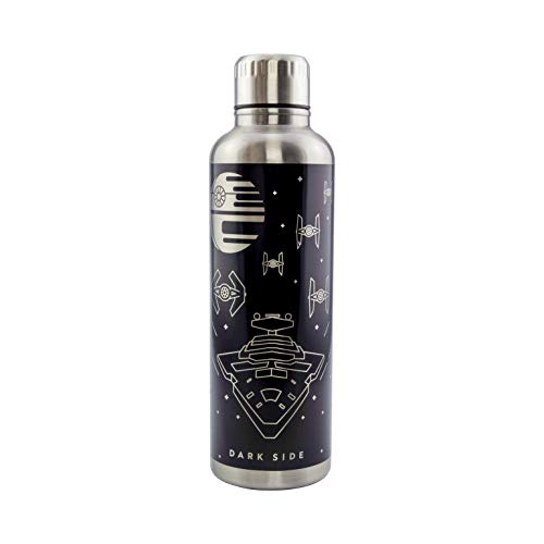 Paladone Metal Water Bottle, Star Wars Premium-Borraccia in Metallo Unisex-Adulto, Bottiglia a Doppia Parete da 500 ml
