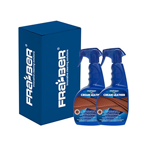 Fra-Ber Trattamento nutriente idratante e Protettivo per Interni Auto in Vera Pelle Cream Leather 750ML 2PZ