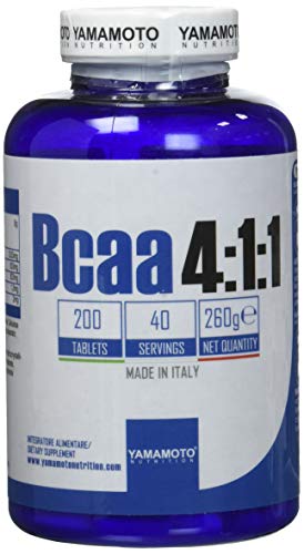 Yamamoto Nutrition BCAA 4:1:1 integratore alimentare di aminoacidi ramificati (BCAA) in rapporto 4:1:1 200 compresse