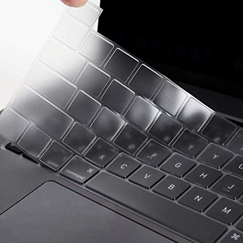 EooCoo Copritastiera Ultrasottile Compatibile con 2020 MacBook PRO 13 Pollici A2289 A2251 e 2019 MacBook PRO 16 Pollici A2141 con Touch Bar e Touch ID, EU Layout - TPU Chiaro