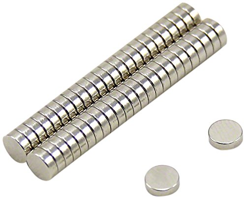 first2magnets F0502-N35-50 - Magnete al neodimio N35, diametro 5 mm x spessore 4 mm, 50 pezzi