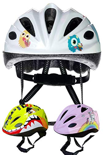 SkullCap® Casco per Bambini Progettato dai Bambini Casco da Bicicletta, Mostro Carino, S (48-52 cm)