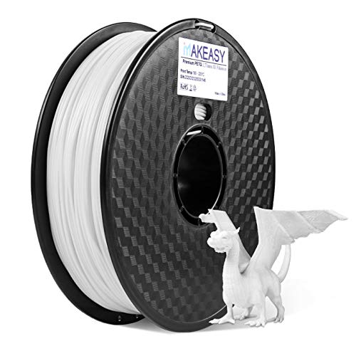 PETG 1.75 Filamento 1kg MAKEASY Filo 1.75mm PETG per Stampante 3D - Bianco