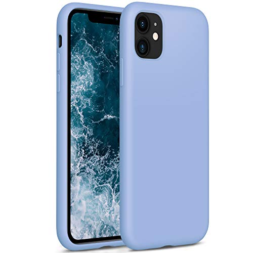 YATWIN Compatibile con Cover iPhone 11, Custodia per iPhone 11 Silicone Liquido, Protezione Completa del Corpo con Fodera in Microfibra, Compatibile con iPhone 11 6,1'', Azzurro