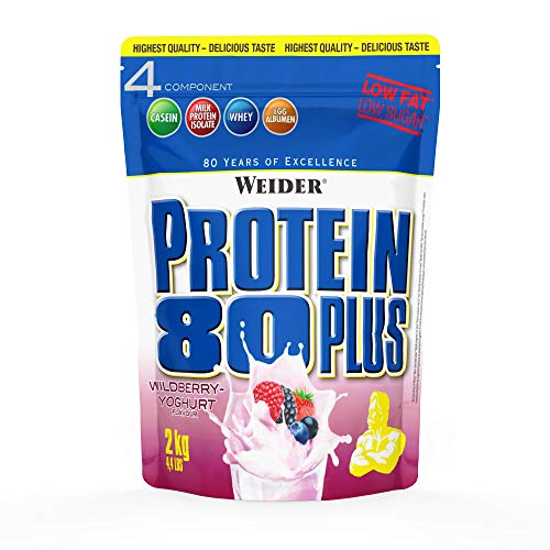 Weider Proteine 80 Plus, Sapore Frutti di Bosco - 2 kg