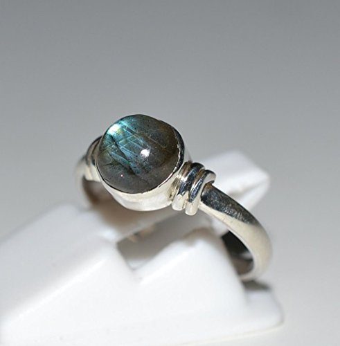 Anello in argento labradorite, anello in argento con labradorite blu fuoco, argento sterling 925, anello in argento, gioielli fatti a mano, dimensioni dal 6 al 31 IT