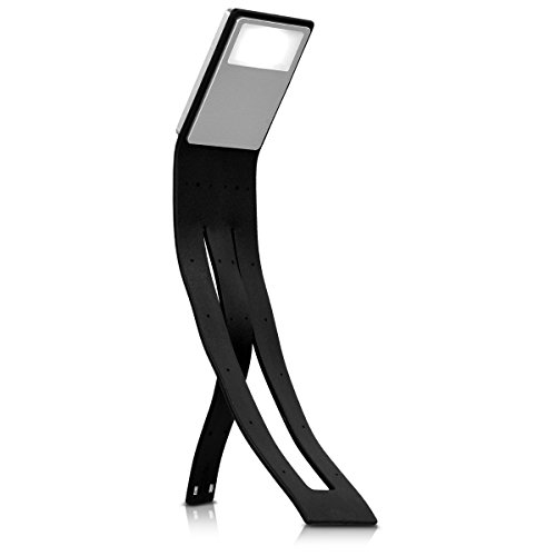kwmobile Lampada LED da lettura per e-Reader - Faretto flessibile per eReader con illuminazione regolabile e pinza - batteria ricaricabile con cavo USB
