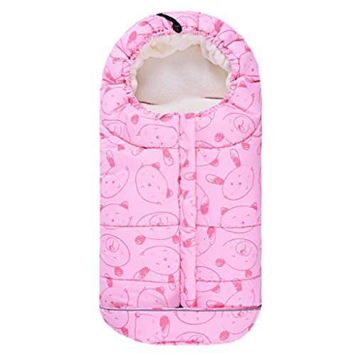 Sacchi Nanna per Bambino 3 Tog, Passeggino Sacco a pelo Neonato Coperta Universale Avvolgente 0-6 Mesi, Rosa