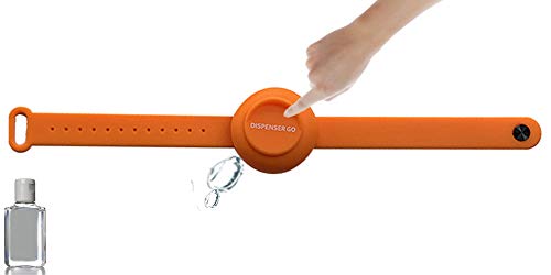 Dispenser Go bracciale igienizzante porta gel mani da polso (Arancione)