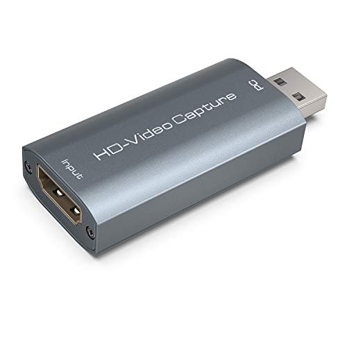 WisFox Scheda di Acquisizione Video, HDMI 1080P Video Grabber a USB 2.0 per Windows/Mac/Android, Scheda di Acquisizione Giochi per Streaming Registrazione Audio Action Cam