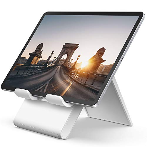 Lamicall Supporto Tablet, Supporto Regolabile - Universale Supporto Stand Dock per 2020 iPad Pro 9.7, 10.2, 10.5, 12.9, iPad Air 2 3 4, iPad Mini 2 3 4, Samsung Tab, iPhone, Altri Tablets - Bianco