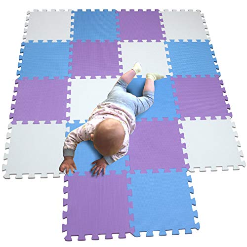 MQIAOHAM baby bambini bambino foam giochi gioco incastro mat per pezzi play puzzle schiuma tappetino tappeto Bianco Blue Viola 101107111