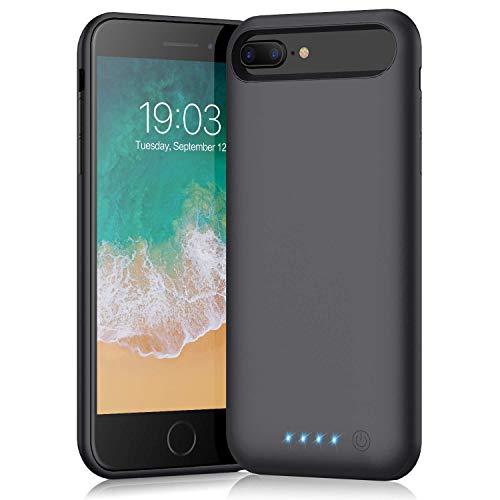 Cover Batteria per iPhone 6 Plus/6S Plus/7 Plus/8 Plus, QTshine 8500mAh Cover Ricaricabile Custodia Batteria Cover Caricabatteria Battery Case per iPhone 6 Plus/6S Plus/8 Plus/7 Plus[5.5'']Power Bank