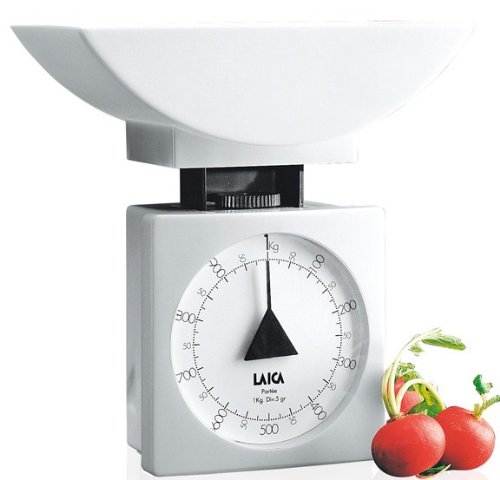 Laica K711 Bilancia da Cucina Meccanica, 1 kg, white, plastica
