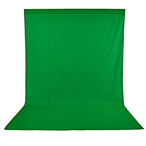 Neewer 6x9piedi/1,8x2,8m Sfondo Pro Pieghevole di 100% Mussola Fondale per Fotografia, Video e Televisione (Sfondo SOLO!) - Verde