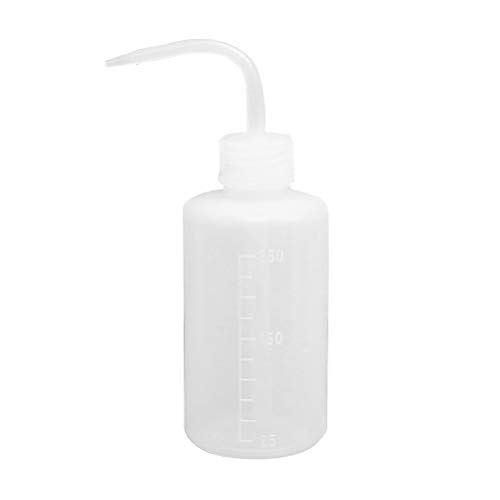 Healifty - Bottiglia di plastica trasparente da 250 ml, con beccuccio piegato, per la pulizia del sapone per il giardinaggio