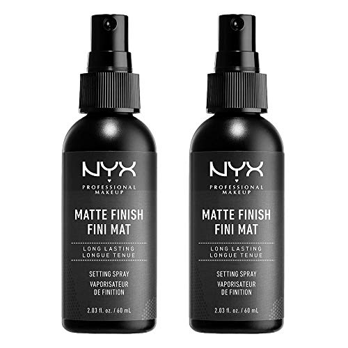 NYX Professional Makeup Spray Fissante Setting Spray, Formula Leggera a Lunga Tenuta, Finish Matte, Confezione da 2