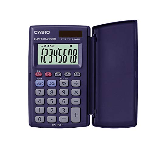 CASIO HS-8VER calcolatrice tascabile - Display a 8 cifre ed euroconvertitore