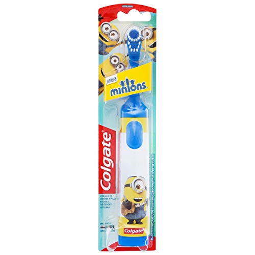 Colgate Minions - Spazzolino da denti con batteria morbida per bambini, pulizia profonda, 1 pezzo