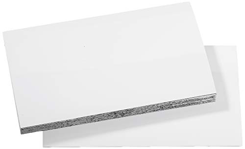 First4magnets MFL10060(GWD)-100 - Etichette magnetiche flessibili, con superficie lucida bianca da pulire con un panno, 100 x 60 x 0,76 mm, 100 pz