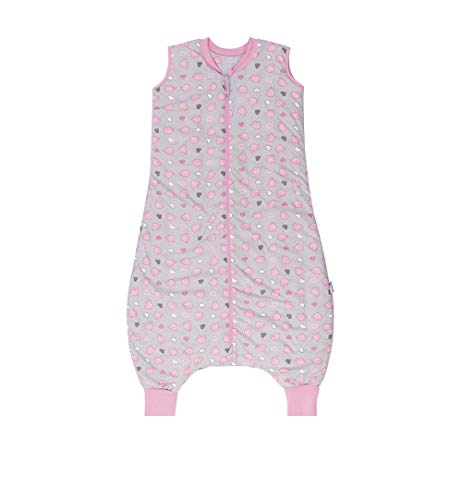 Slumbersac - Sacco nanna estivo con piedi 1.0 Tog Simply Pink Elephants 24-36 mesi