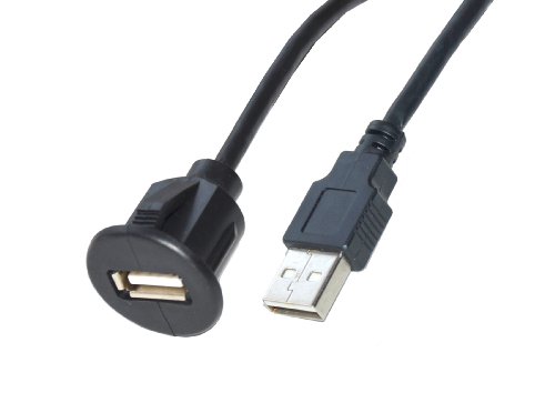 Shentian 2 m Cavo di prolunga USB per Auto, PC, HTPC Incasso Jack Cavo USB con Supporto #-2000 W #