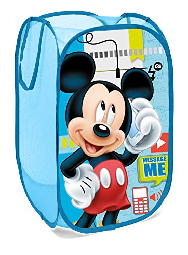 Superdiver Cestino Pieghevole con Manici Pop Up Topolino Disney Mickey Mouse