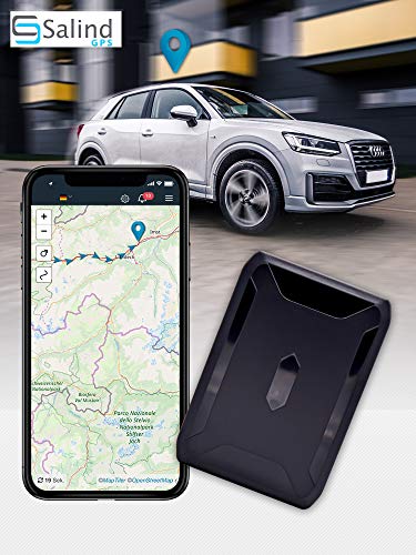 Salind GPS tracker auto con magnete, 30 giorni di durata della batteria – localizzazione live/online via app (modello 2)