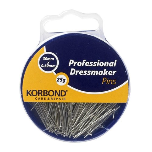 KORBOND Spilli da sarta Professionali, 25 g, Ultra Sottili, in Pratica Custodia, per Quilting, Cucito, progetti, Tessuti d’arredo, Sartoria, Applicazioni, 25g