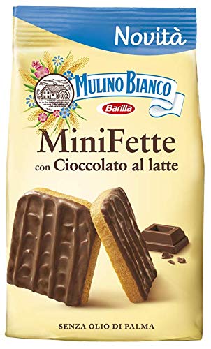 Mulino Bianco Mini Fette con Cioccolato al Latte, per una Colazione Ricca di Gusto - 110 g