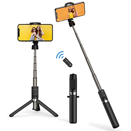 ATUMTEK - Bastone per selfie Bluetooth, rotazione a 360°, pieghevole, con telecomando wireless Bluetooth per iPhone 11/11 Pro/XS Max/XR/XS/X/8/7/6s/6 Plus, Samsung, Huawei e altri
