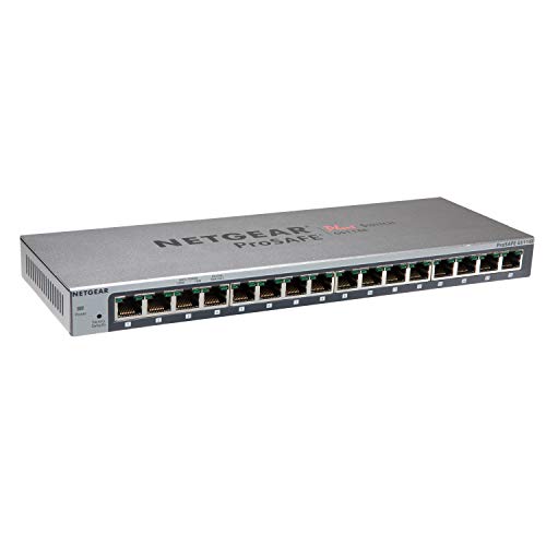 Netgear GS116E Switch Smart Managed Plus a 16 Porte Gigabit Ethernet, Desktop