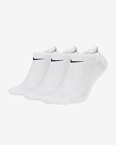 Nike U Nk Ltwt Ns 3Pr-Value, Calzini alla caviglia Unisex – Adulto, Bianco (Weiß), 34-38 (Talla produttore: S)