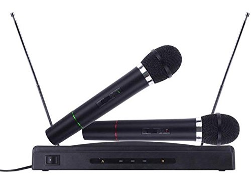 Kit Coppia Di Microfoni Wireless Con Ricevitore Professionale Per Karaoke