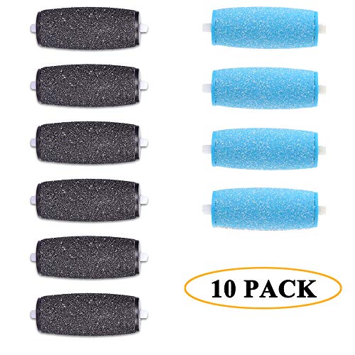 [10 Pezzi] Pedicure Elettrico Ricambi, 2 Tipi di Rugosità, Compatibili con Velvet Soft, Velvet Smooth, Velvet Smooth Wet&Dry con Diamante