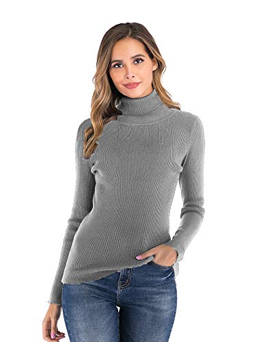 Enjoyoself Maglione Donna Collo Alto Pullover Accollato Maniche Lunghe Dolcevita Invernale Regalo Natale