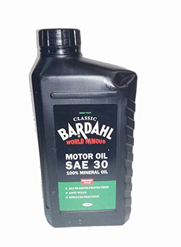 Bardahl Classic Motor Oil SAE 30 100% Minerale per Lubrificante Motori Benzina da 1900 A 1950 1 LT