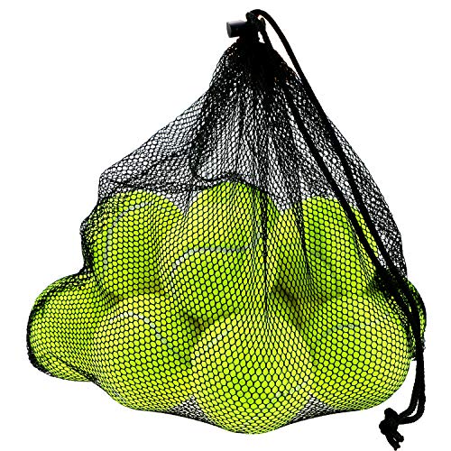 Philonext - 12 palline da tennis con borsa a rete, per allenamento, tennis con borsa in rete, ideali per lezioni di tennis, allenamento, macchinari e anche come giocattolo